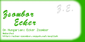 zsombor ecker business card